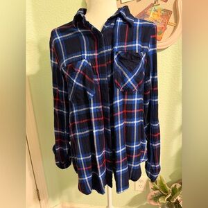 STATEMENT Women’s Blue and Red Plaid Shirt